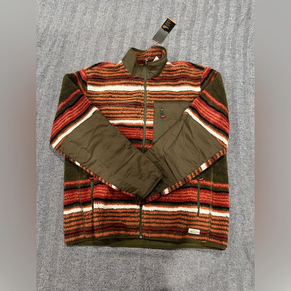 orvis men’s mad river printed sherpa jacket | size L